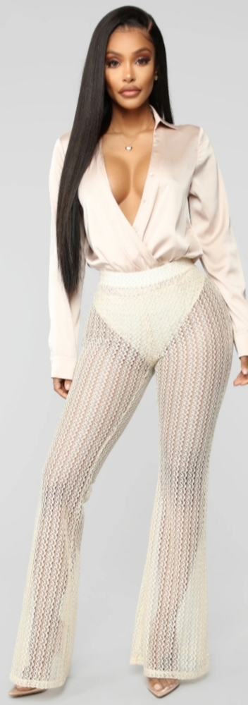 Plus Size Crotchet Pant Swim Coverup